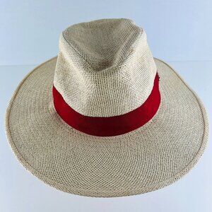 Crimson Brand Panama Sun Hat Victoria Hat Co Brand Size ~7
